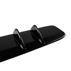 New 7Fin Universal Lower Rear Body Bumper Lip Diffuser Shark Fin Spoiler Gloss Black