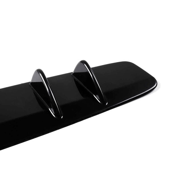 New 7Fin Universal Lower Rear Body Bumper Lip Diffuser Shark Fin Spoiler Gloss Black