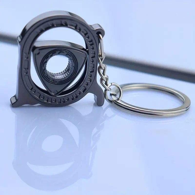 New Wankel Rotor Keychain HOT Auto Parts Model Polished Silver Engine Rotary Keyring Key Ring Chain Keyfob Key Holder