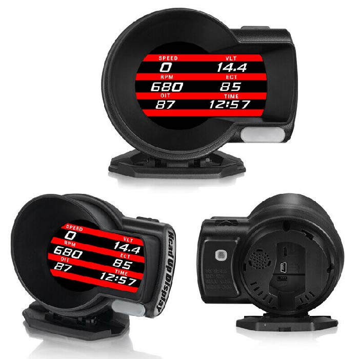 Car OBD2 Multi-function Gauge Head-Up Digital Display Speedometer RPM Oil Temp