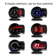 Car OBD2 Multi-function Gauge Head-Up Digital Display Speedometer RPM Oil Temp