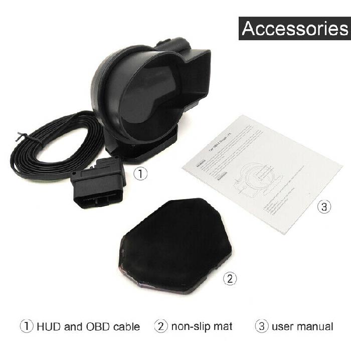 Car OBD2 Multi-function Gauge Head-Up Digital Display Speedometer RPM Oil Temp