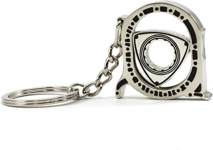 New Wankel Rotor Keychain HOT Auto Parts Model Polished Silver Engine Rotary Keyring Key Ring Chain Keyfob Key Holder