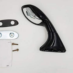 Black Toyota New Fortuner Car Bonnet Fender Side Mirror Wide Angle View