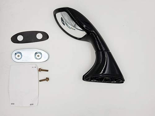 Black Toyota New Fortuner Car Bonnet Fender Side Mirror Wide Angle View