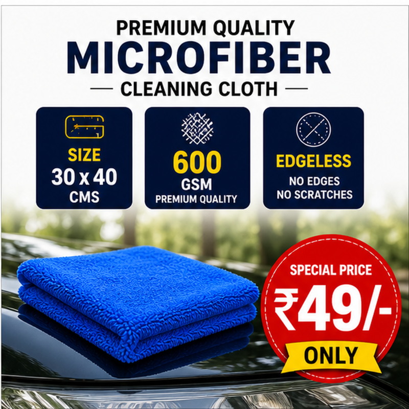1pc Edgeless 30x40cm 600 GSM High Absorbency Microfiber Cleaning Cloth