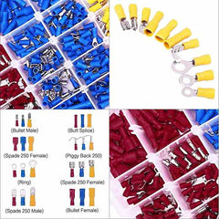 480pcs Insulated Crimp Terminal Set, Cold Crimp Terminal, Wire Connector Tool Combination, Solderless Crimp Terminals Connectors