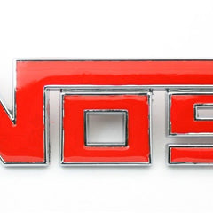 Red N0S Nitrous Oxide Sporty 3D Badge Logo Sticker Tuning Emblem for Car
