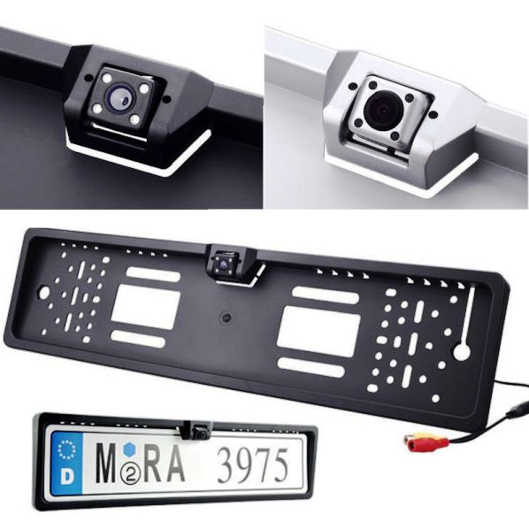 EU Waterproof 170European Car Number Plate Frame Rear View Night Vision Camera