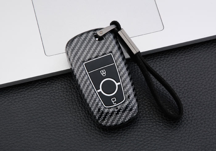 Ford 2 Button ABS+Silicone Smart Key Cover Case With Keychain Suitable For ECOSPORT, ENDEAVOUR, FIGO, FREESTYLE, FIGO ASPIRE