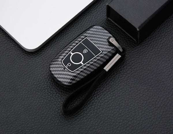 Ford 2 Button ABS+Silicone Smart Key Cover Case With Keychain Suitable For ECOSPORT, ENDEAVOUR, FIGO, FREESTYLE, FIGO ASPIRE