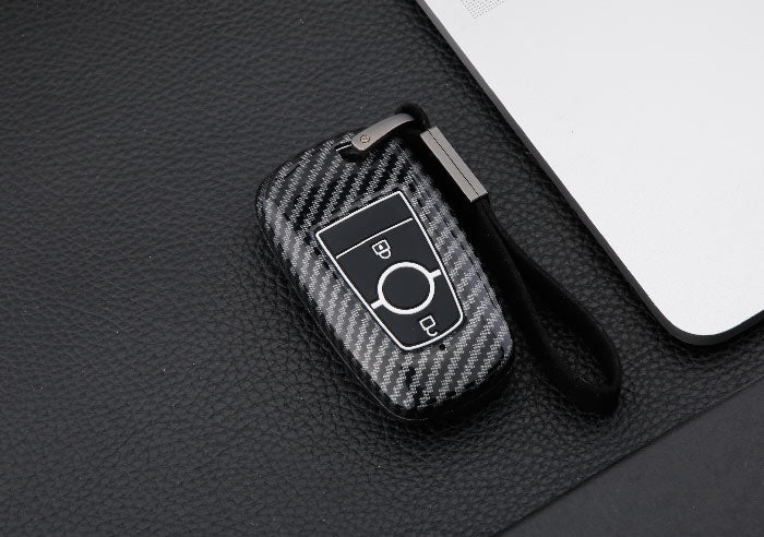 Ford 2 Button ABS+Silicone Smart Key Cover Case With Keychain Suitable For ECOSPORT, ENDEAVOUR, FIGO, FREESTYLE, FIGO ASPIRE