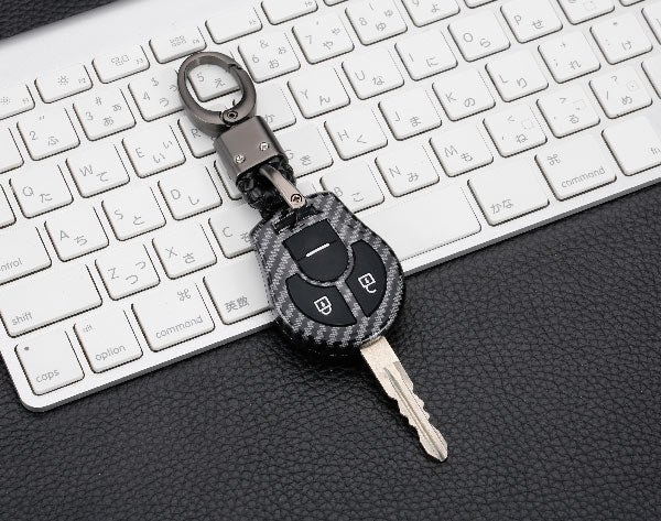 Nissan 2 Button Smart ABS+Silicone Key Cover Case With Keychain Suitable For MICRA, PULSE, SUNNY