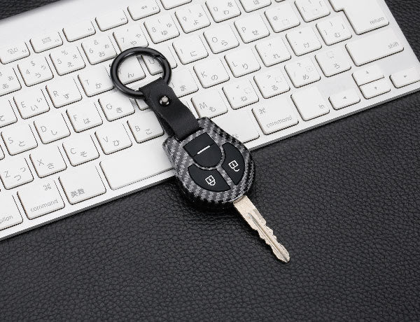 Nissan 2 Button Smart ABS+Silicone Key Cover Case With Keychain Suitable For MICRA, PULSE, SUNNY
