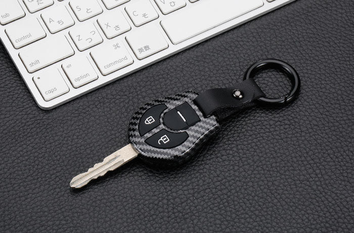 Nissan 2 Button Smart ABS+Silicone Key Cover Case With Keychain Suitable For MICRA, PULSE, SUNNY