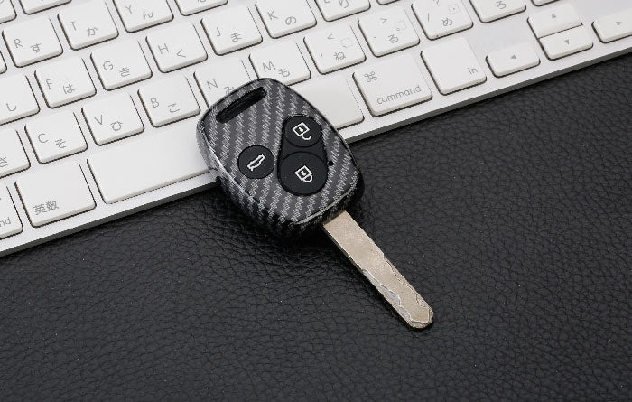 Honda 3 Button ABS+Silicone Smart Key Cover Case With Keychain Suitable For CR-V, ACCORD