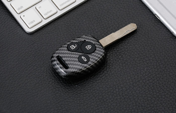 Honda 3 Button ABS+Silicone Smart Key Cover Case With Keychain Suitable For CR-V, ACCORD
