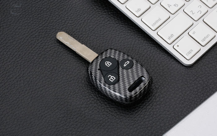 Honda 3 Button ABS+Silicone Smart Key Cover Case With Keychain Suitable For CR-V, ACCORD