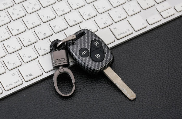Honda 3 Button ABS+Silicone Smart Key Cover Case With Keychain Suitable For CR-V, ACCORD
