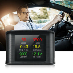 P10 Car Vehicle HUD Head Up Display OBD2 Excessive RPM Speed Voltage Temperature Alarm