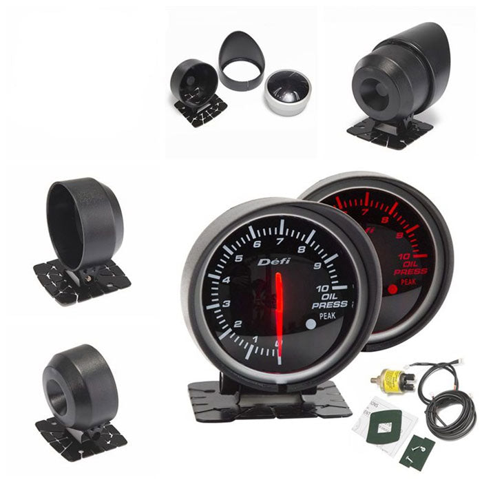 BF 60mm Oil Pressure Gauge High Quality Gauge with Red & White Light