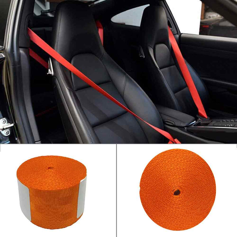 Car 3.6M Seat Belt Webbing Polyester Seat Lap Retractable Nylon Safety Strap