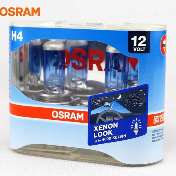 2pcs OSRAM H4 62204CB 12V 100/90W 4000K Cool Blue Xenon Bluish White