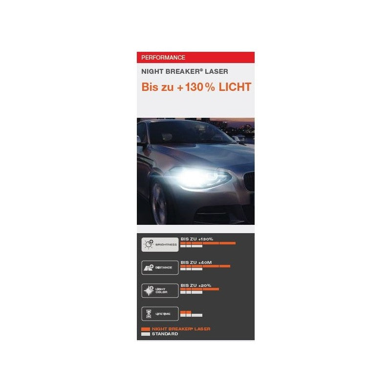 NEW! H4 OSRAM NIGHT BREAKER LASER +130% BULBS | PACK OF 2