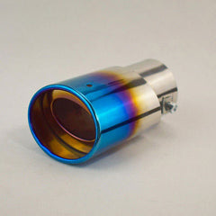 Oval Straight Burnt Titanium Car Stainless Steel Exhaust Tail Pipes Muffler