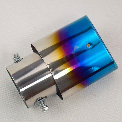 Oval Straight Burnt Titanium Car Stainless Steel Exhaust Tail Pipes Muffler