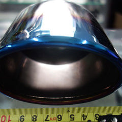 Oval Straight Burnt Titanium Car Stainless Steel Exhaust Tail Pipes Muffler