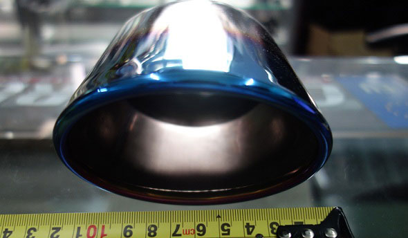 Oval Straight Burnt Titanium Car Stainless Steel Exhaust Tail Pipes Muffler