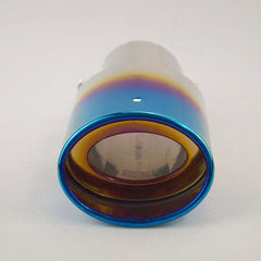 Oval Straight Burnt Titanium Car Stainless Steel Exhaust Tail Pipes Muffler