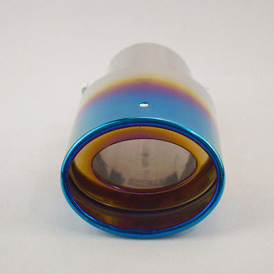 Oval Straight Burnt Titanium Car Stainless Steel Exhaust Tail Pipes Muffler