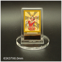 Sherawali Mataji Gold Plated LCD Screen Solar Pictures(FREE SHIPPING)