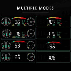 P18 GPS HUD Car Head Up Display Speed Mileage Time Latitude Longitude Projector Inclinometer Land Meter