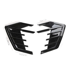2Pcs Car SUV Side Wing Fins Air Flow Fender Grill Intake Vent Trim Sticker Universal