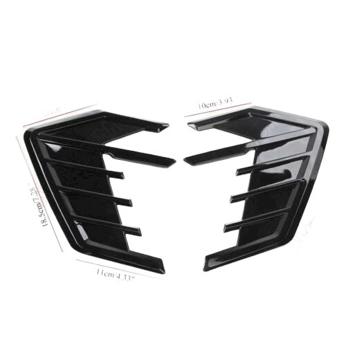 2Pcs Car SUV Side Wing Fins Air Flow Fender Grill Intake Vent Trim Sticker Universal