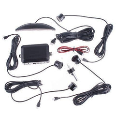 Car Reverse Parking 4 Sensor Security Led Display BLACK With DB Music & Display.