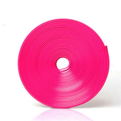 Alloy Wheel Edge Ring Rim Protectors Tyres Tire Guard Rubber Moulding-Pink
