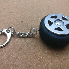 Car Creative Hot Auto Part Model Wheel Rim Tyre Keychain Keyring Key Chain Ring Keyfob
