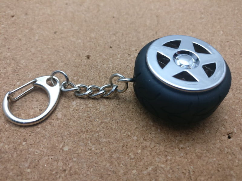 Car Creative Hot Auto Part Model Wheel Rim Tyre Keychain Keyring Key Chain Ring Keyfob
