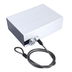 ADB-929 PORTABLE MULTI-FUCTIONAL SAFE STORAGE STEEL PLATE KEYWORD ROTATION BUTTON BOX (SILVER)