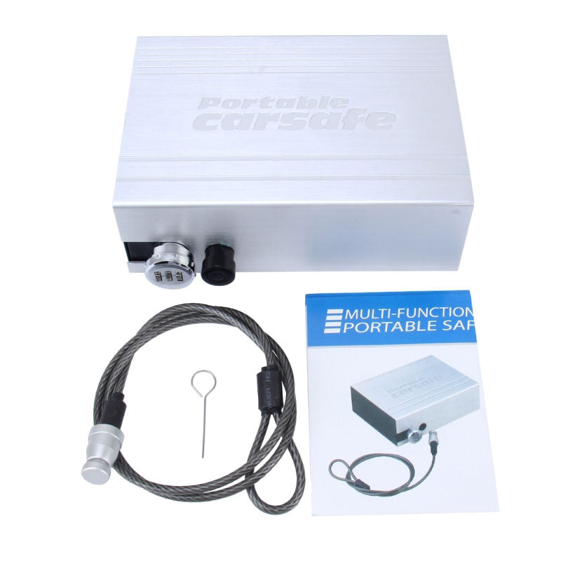 ADB-929 PORTABLE MULTI-FUCTIONAL SAFE STORAGE STEEL PLATE KEYWORD ROTATION BUTTON BOX (SILVER)