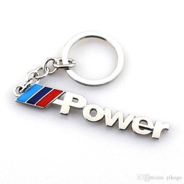 POWER 3D Logo Emblem Metal Keychain For Bikes And Cars