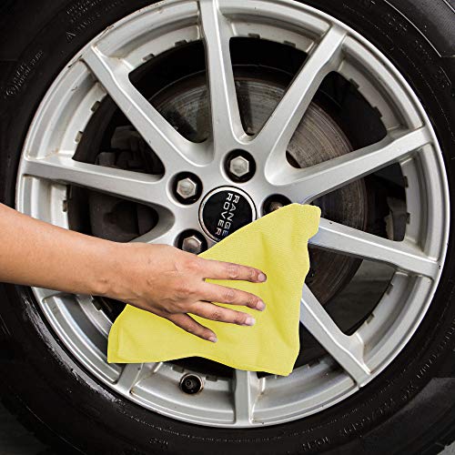 40x40cms 250 GSM Microfiber Cloth Multi-Color Thick Lint & Streak Free Multipurpose Cloths For Car Bike Cleaning Polishing Washing & Detailing