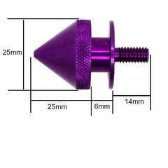 Purple Finish JDM Quick Release Fasteners For Car Bumpers Trunk Fender Hatch Lids Kit (Stud)