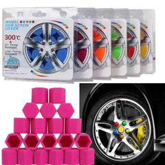 21mm 20pcs Universal Car Silicone Wheel Lugs Nuts Bolts Covers Protective Cap (Purple)