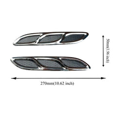 2Pcs Car Decorate Simulation Air Flow Vent Fender Cover Intake Griller Grille Sticker