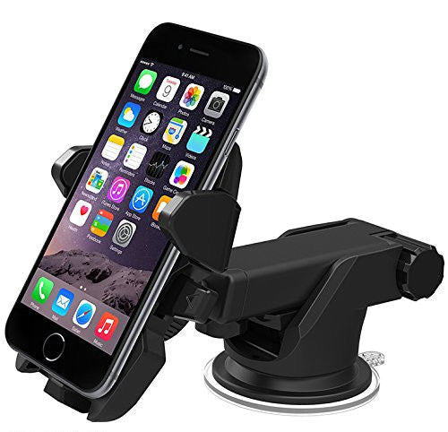 Quick Touch One Premium 360 Adjustable Car Mount Holder for All Smartphones, Random Color (3rd Generation, Black)